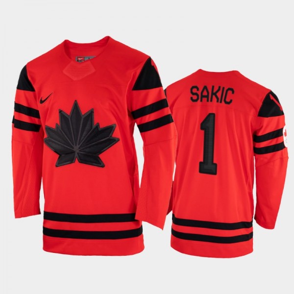 Joe Sakic Canada Hockey Red Gold Winner Jersey 200...