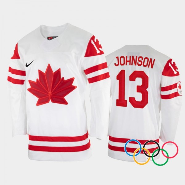 Canada Hockey Kent Johnson 2022 Winter Olympics Wh...