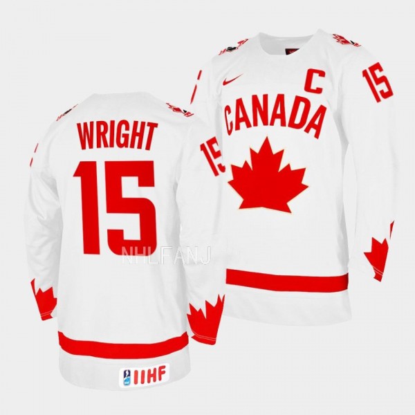Shane Wright 2023 IIHF WJC Canada Hockey #15 White...