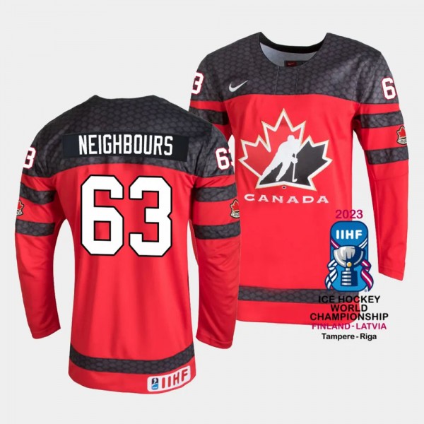 Canada #63 Jake Neighbours 2023 IIHF World Champio...