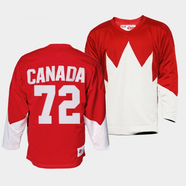 Canada Hockey 1972 Summit Series Red Jersey #72 Re...