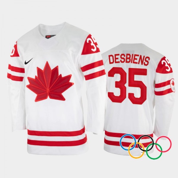 Ann-Renee Desbiens Canada Women's Hockey White Jer...