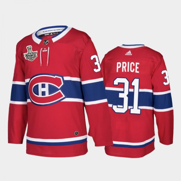 Montreal Canadiens Carey Price #31 2021 de la Coupe Stanley Finale Red French-Language Patch Jersey