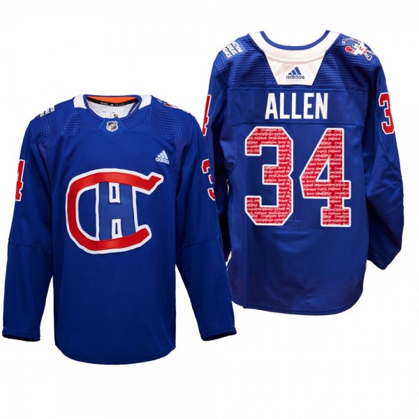 Canadiens RadioTeleDON Jake Allen Jersey Special E...