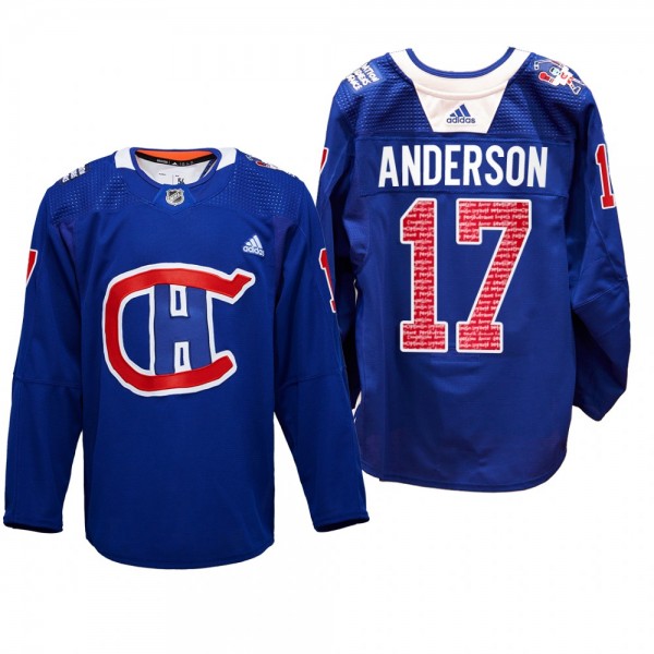 Canadiens RadioTeleDON Josh Anderson Jersey Specia...