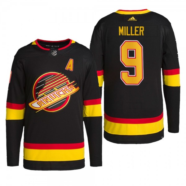 J.T. Miller Vancouver Canucks Retro Jersey 2022 Black #9 Primegreen Authentic Pro Uniform