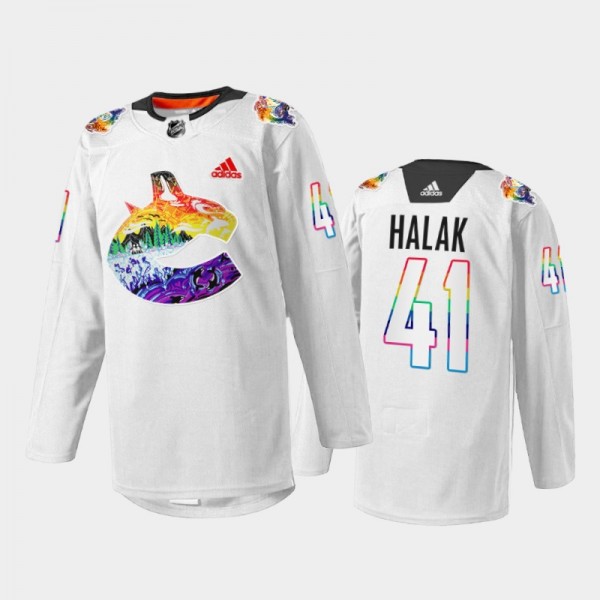 Jaroslav Halak Vancouver Canucks Pride Night Jerse...