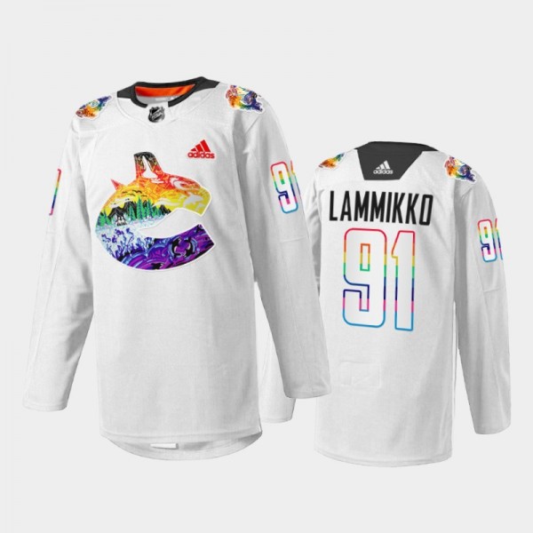Juho Lammikko Vancouver Canucks Pride Night Jersey...