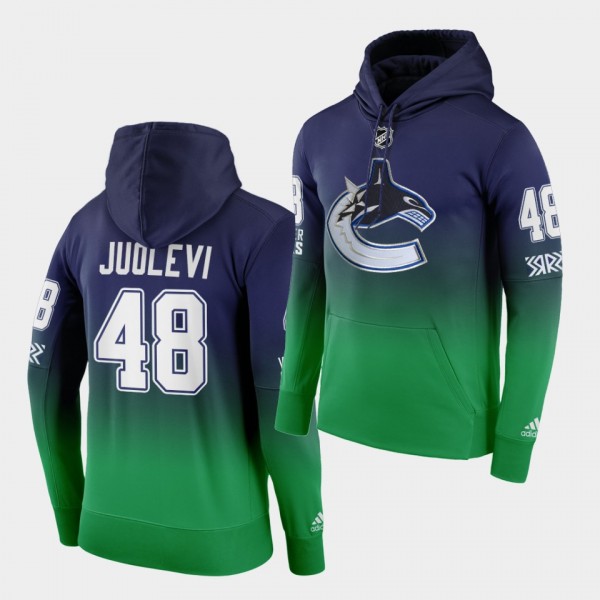 Vancouver Canucks Olli Juolevi 2020-21 2021 Reverse Retro Green Pullover Hoodie