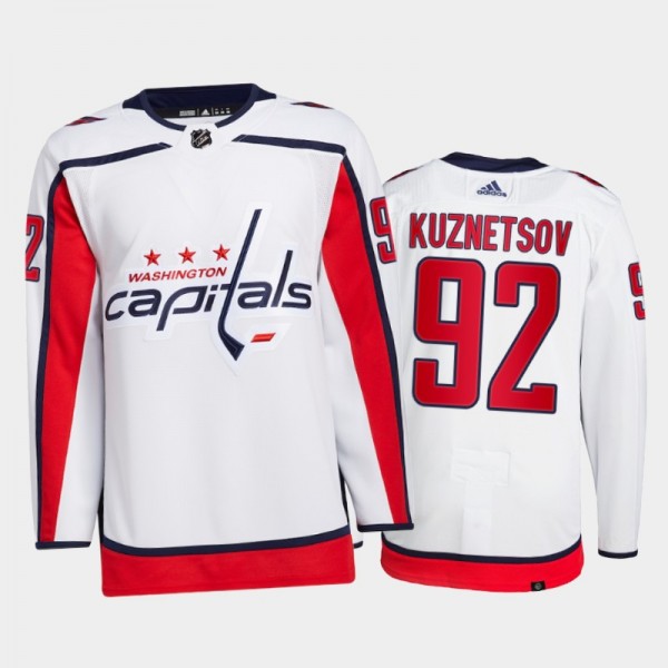 Evgeny Kuznetsov Washington Capitals Primegreen Authentic Pro Jersey 2021-22 White #92 Away Uniform