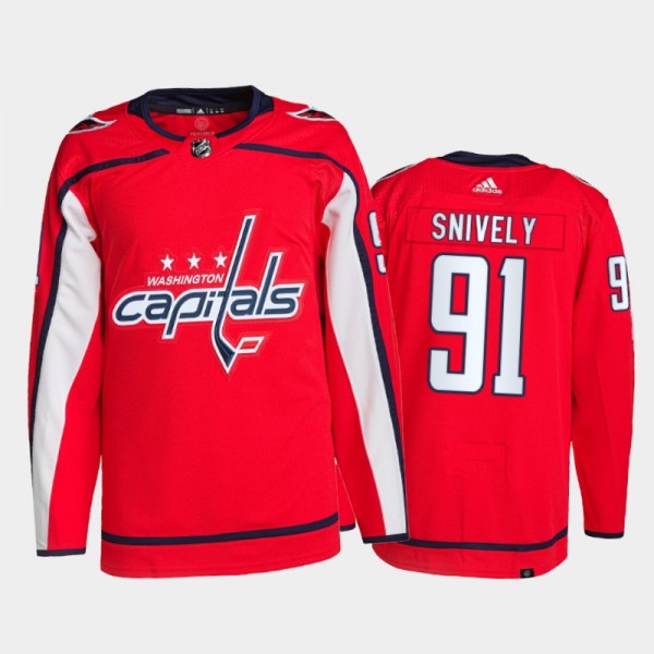 Joe Snively Washington Capitals Home Jersey 2021-22 Red #91 Authentic Primegreen Uniform