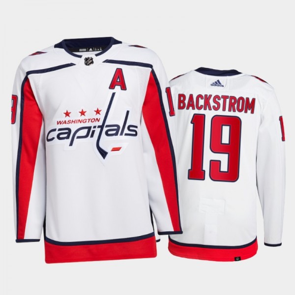Nicklas Backstrom Washington Capitals Primegreen Authentic Pro Jersey 2021-22 White #19 Away Uniform