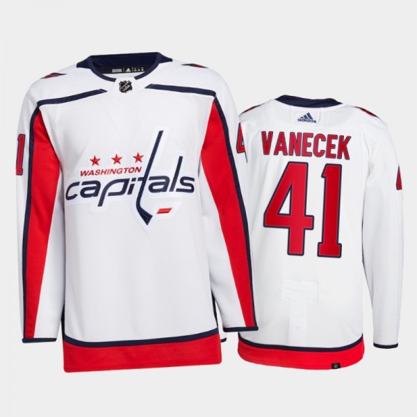 Vitek Vanecek Washington Capitals Primegreen Authentic Pro Jersey 2021-22 White #41 Away Uniform