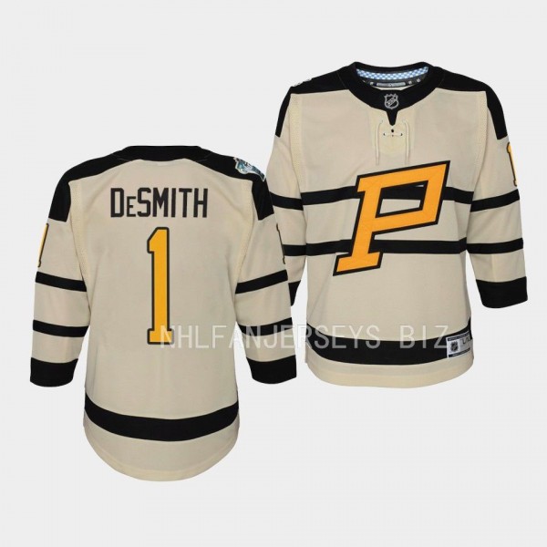Pittsburgh Penguins Casey DeSmith 2023 Winter Classic Cream #1 Youth Jersey