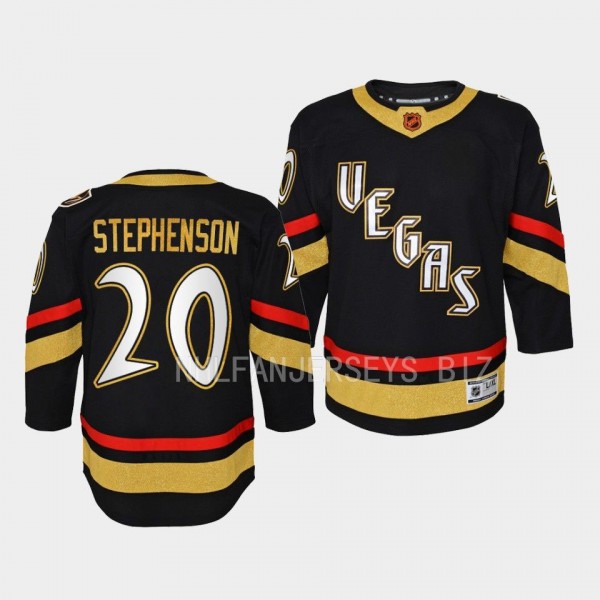 Vegas Golden Knights Chandler Stephenson 2022 Special Edition 2.0 Black #20 Youth Jersey Retro