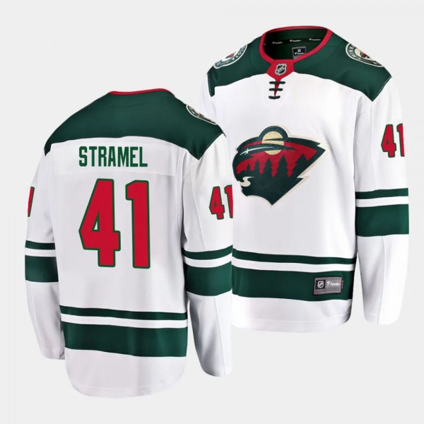2023 NHL Draft Charlie Stramel Minnesota Wild Jersey White Away Breakaway Player