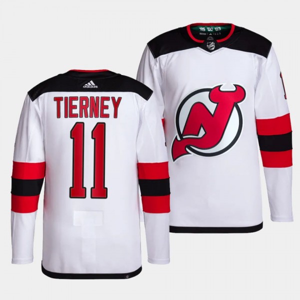 New Jersey Devils Primegreen Chris Tierney #11 Whi...