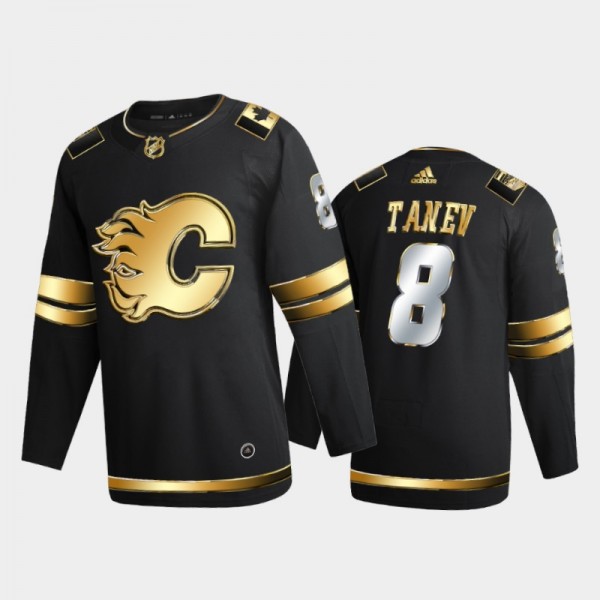 Calgary Flames Christopher tanev #8 2020-21 Authentic Golden Black Limited Edition Jersey
