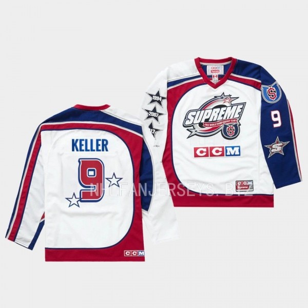 Clayton Keller Arizona Coyotes 2023 All Stars White #9 Jersey Supreme CCM hockey