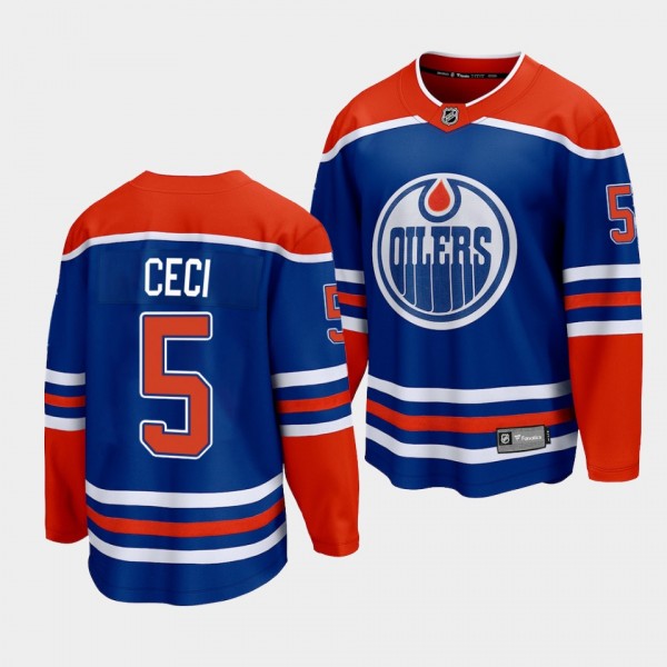 Cody Ceci Edmonton Oilers 2022-23 Home Royal Premi...