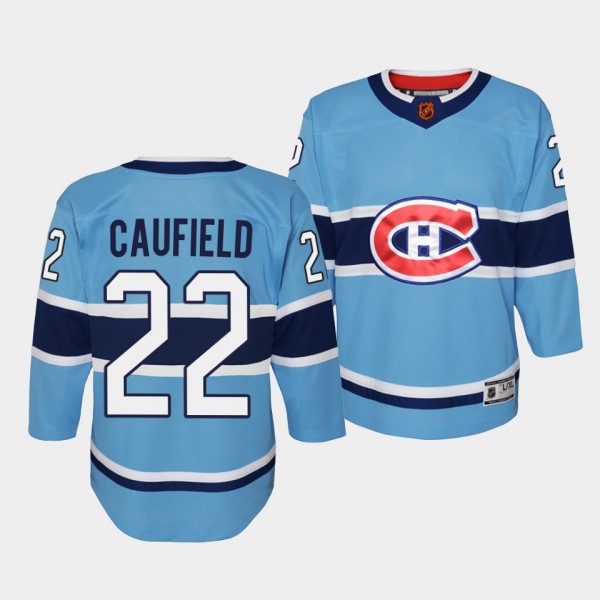 Youth Cole Caufield Canadiens Blue Special Edition...