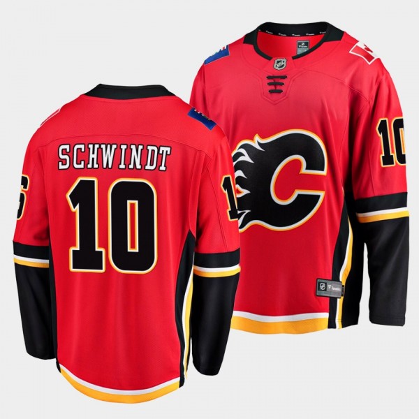 Cole Schwindt Calgary Flames 2022 Alternate Red Br...