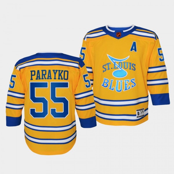 Youth Colton Parayko Blues Yellow Special Edition ...