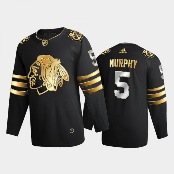 Chicago Blackhawks Connor Murphy #5 2020-21 Authentic Golden Black Limited Edition Jersey