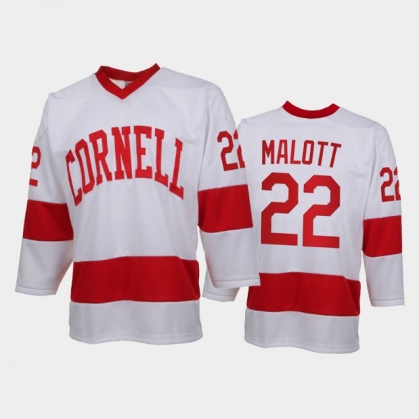 Cornell Big Red Jeff Malott #22 College Hockey Whi...