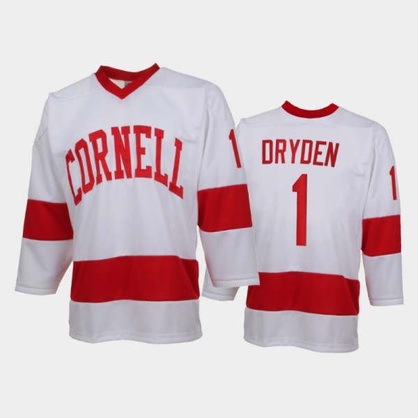 Cornell Big Red Ken Dryden #1 College Hockey White...