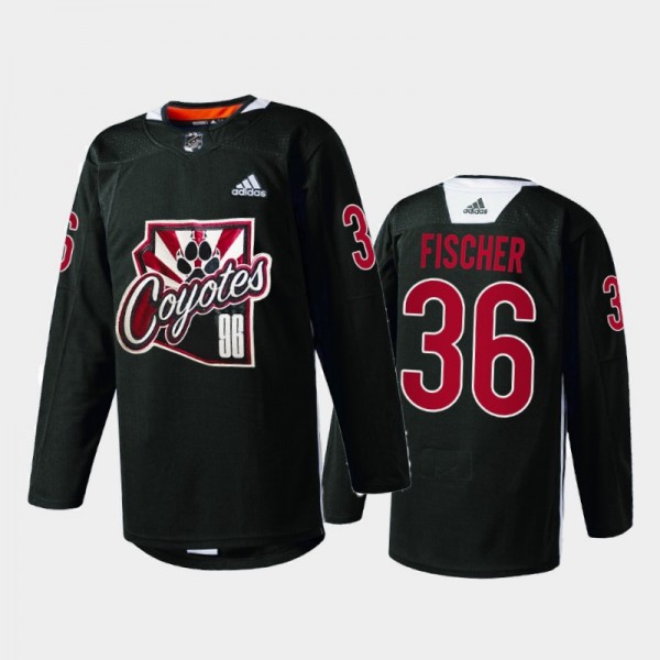 Arizona Coyotes Christian Fischer Special #36 Jersey Black Throwback Night 2021