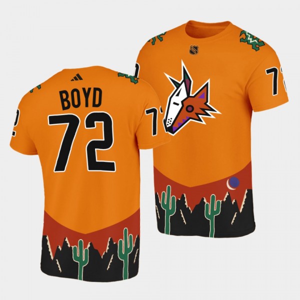 Travis Boyd Reverse Retro 2.0 Arizona Coyotes Orange T-Shirt Special Edition