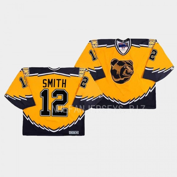 Craig Smith Boston Bruins Throwback Gold #12 Jerse...