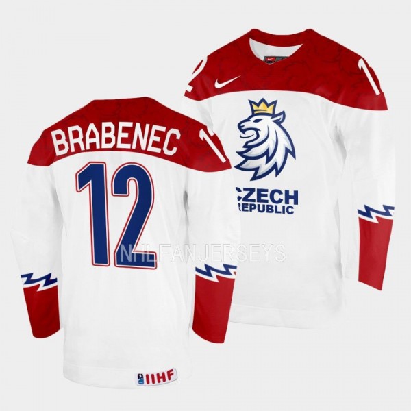 Jakub Brabenec Czech Republic 2023 IIHF World Junior Championship Jersey White