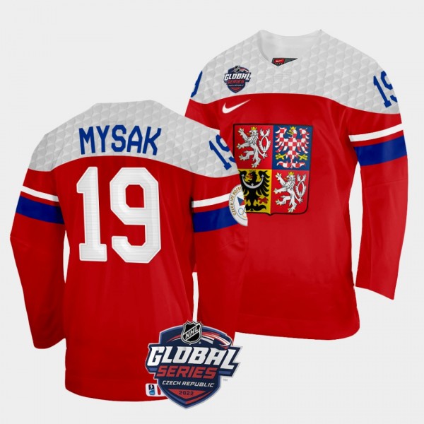 Jan Mysak 2022 NHL Global Series Czech Republic #1...