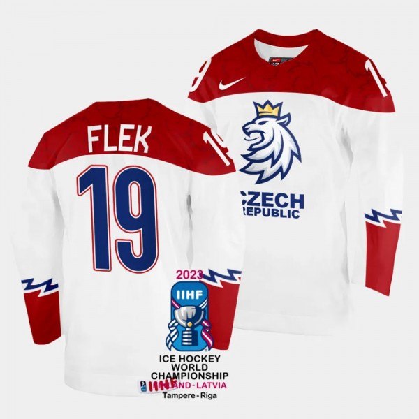 Czechia #19 Jakub Flek 2023 IIHF World Championshi...