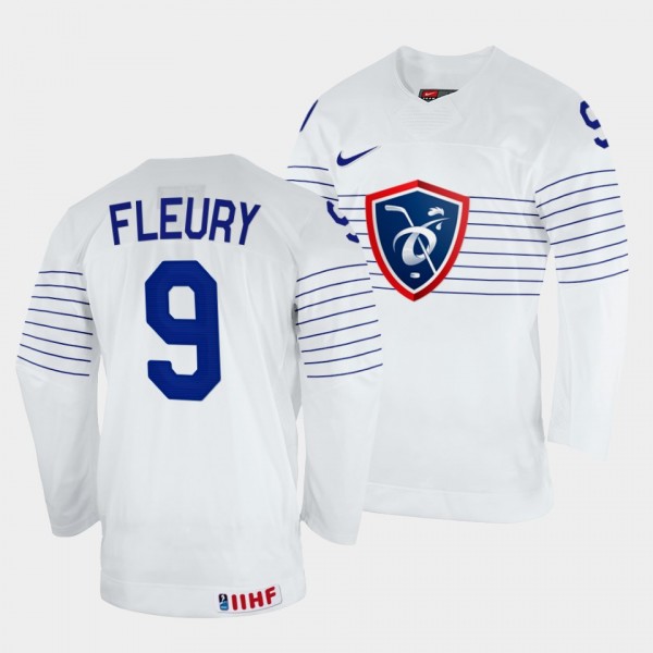 France 2022 IIHF World Championship Damien Fleury #9 White Jersey Home