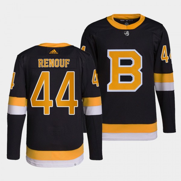 Dan Renouf Bruins Authentic Pro Black Alternate Jersey
