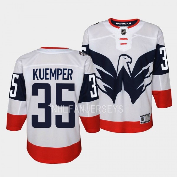 Washington Capitals #35 Darcy Kuemper 2023 NHL Stadium Series Player White Youth Jersey