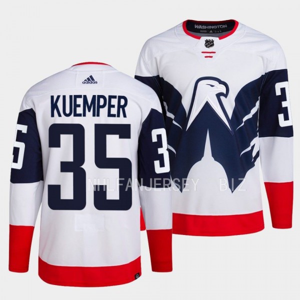 2023 NHL Stadium Series Washington Capitals Darcy Kuemper #35 White Primegreen Authentic Jersey