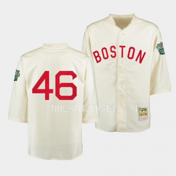 Boston Bruins 2023 Winter Classic David Krejci Cream #46 Throwback Baseball Jersey