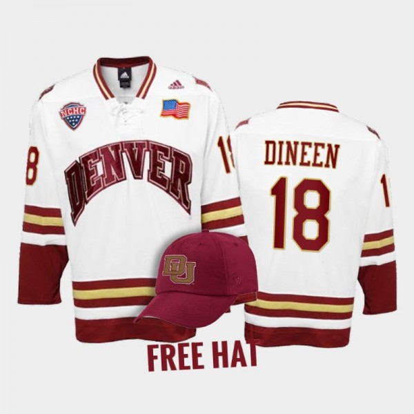 Denver Pioneers Kevin Dineen #18 College Hockey Wh...