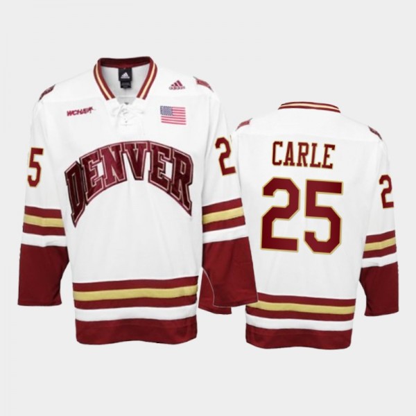 Denver Pioneers Matt Carle #25 College Hockey Whit...