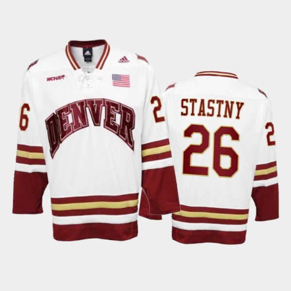 Denver Pioneers Paul Stastny #26 College Hockey Wh...