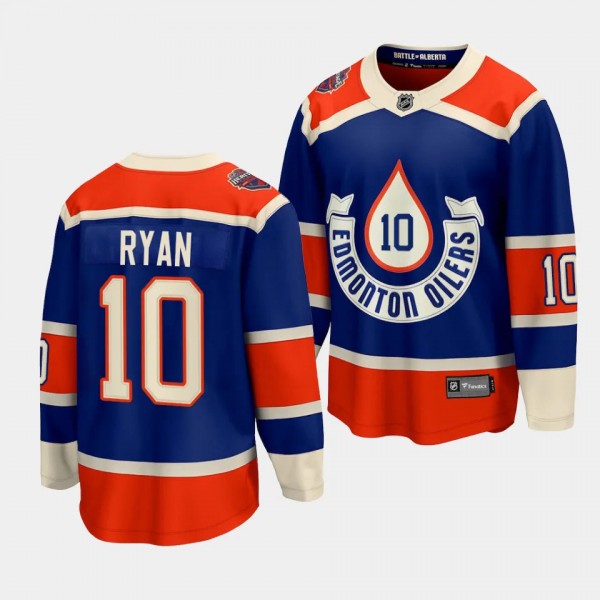 Derek Ryan Edmonton Oilers 2023 NHL Heritage Classic Royal #10 Premier Jersey Men's