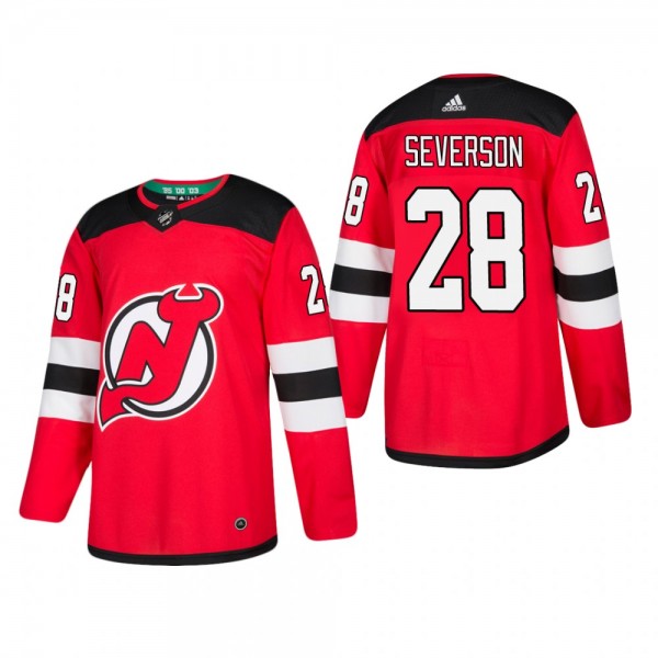 Men's New Jersey Devils Damon Severson #28 Home Re...