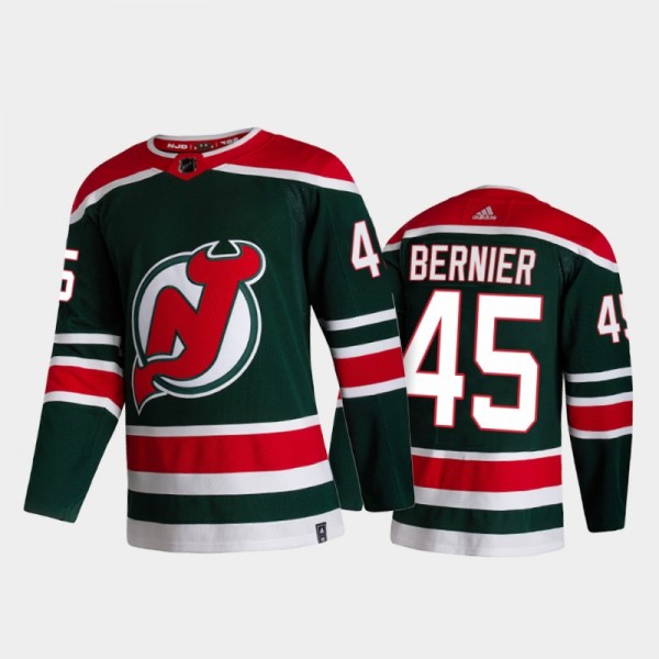 New Jersey Devils Jonathan Bernier #45 2021 Revers...