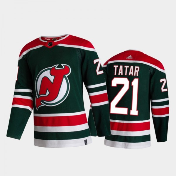 New Jersey Devils Tomas Tatar #21 2021 Reverse Ret...
