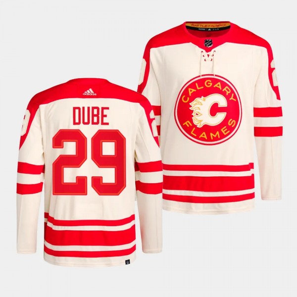 Dillon Dube Calgary Flames 2023 NHL Heritage Classic Cream #29 Primegreen Authentic Player Jersey Men's