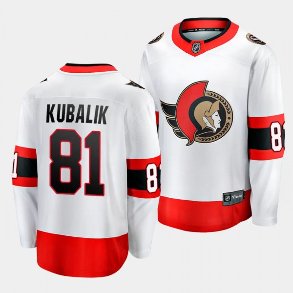 Ottawa Senators Dominik Kubalik Away White Breakaw...